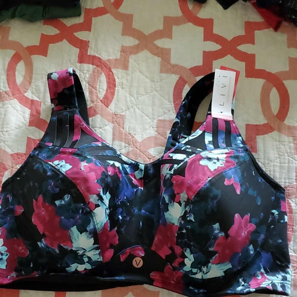 LIVI Lane Bryant Max Support Sports Bra NEW 44DD